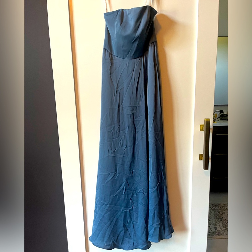 NWT David’s Bridal Steel Bridesmaid’s Dress